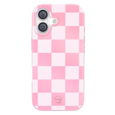 Pink Vibe Checkered iPhone Case