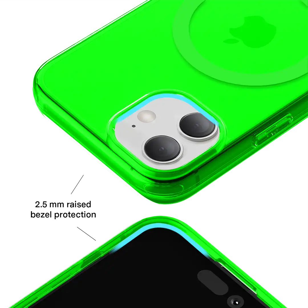Neon Green Clear iPhone Case