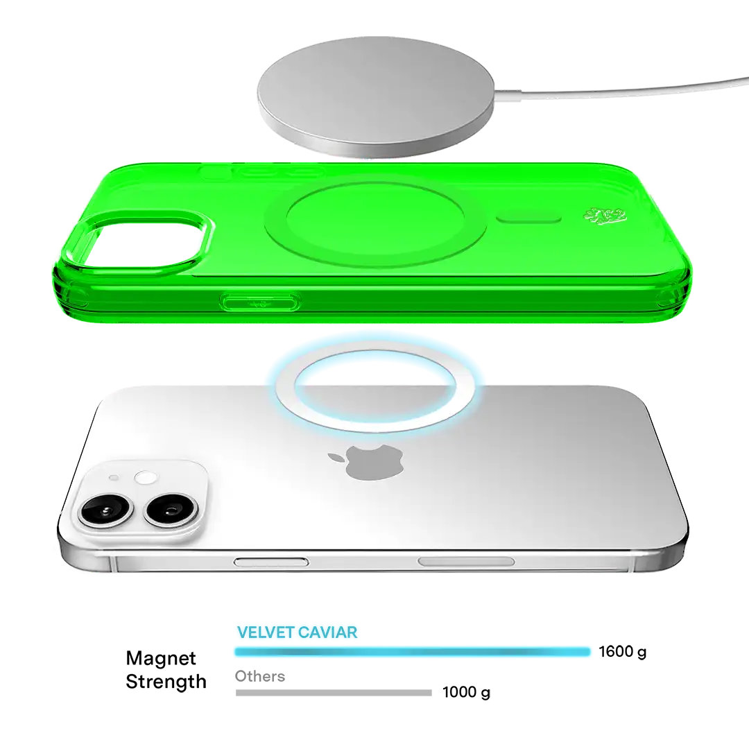 Neon Green Clear iPhone Case