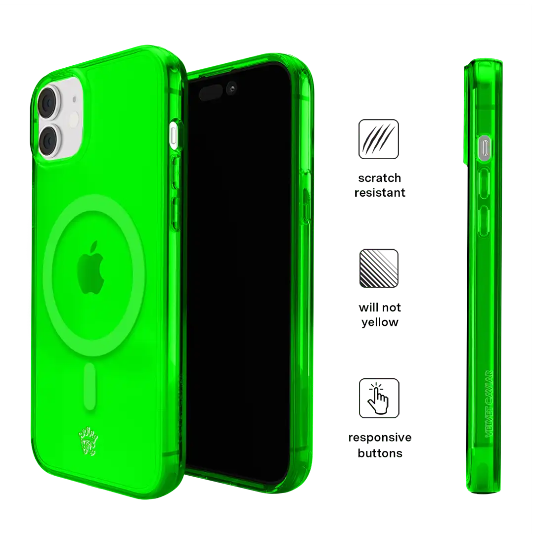 Neon Green Clear iPhone Case