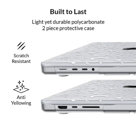 White Stars MacBook Case