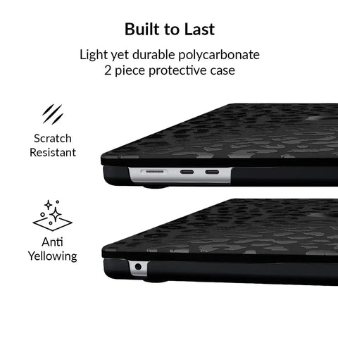 Black Leopard MacBook Case