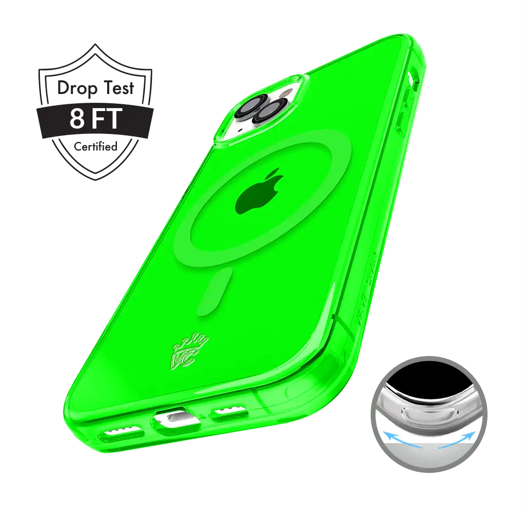 Neon Green Clear iPhone Case