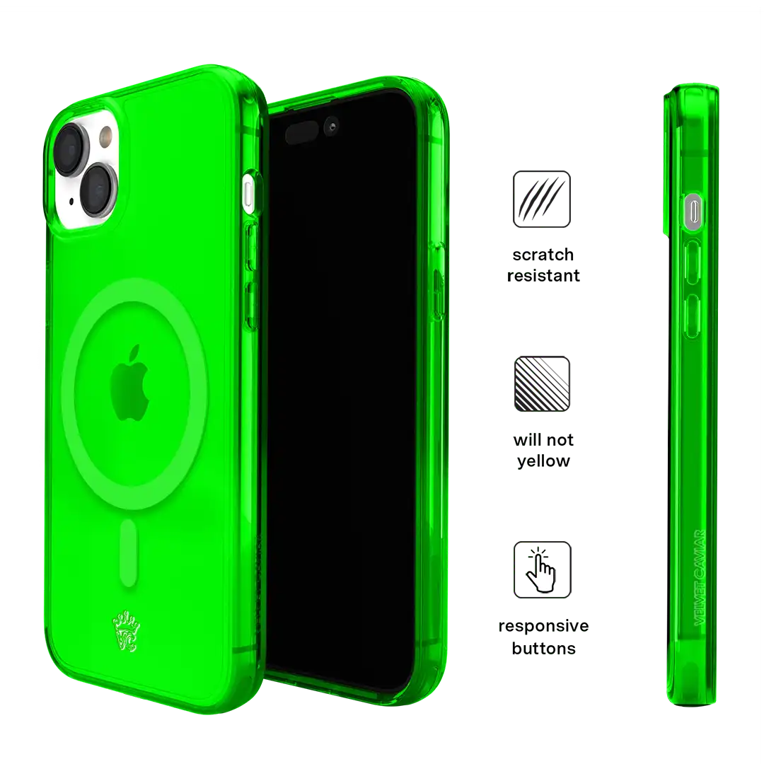 Neon Green Clear iPhone Case