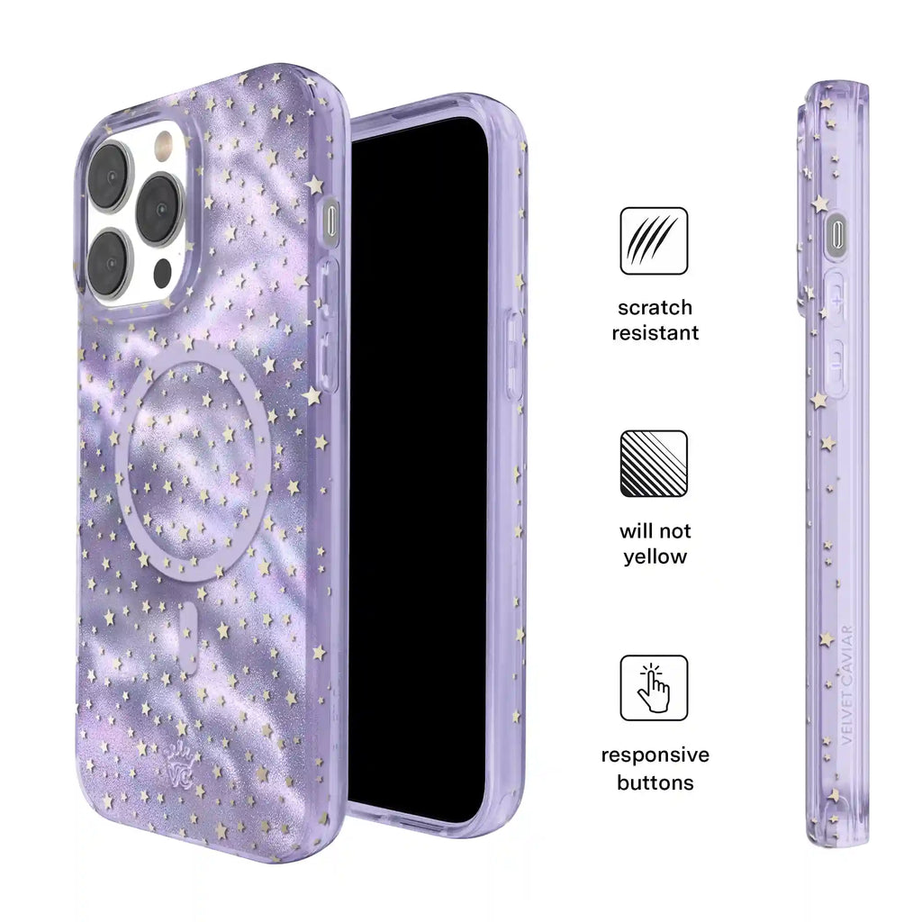 Lilac Celestial Stars iPhone Case