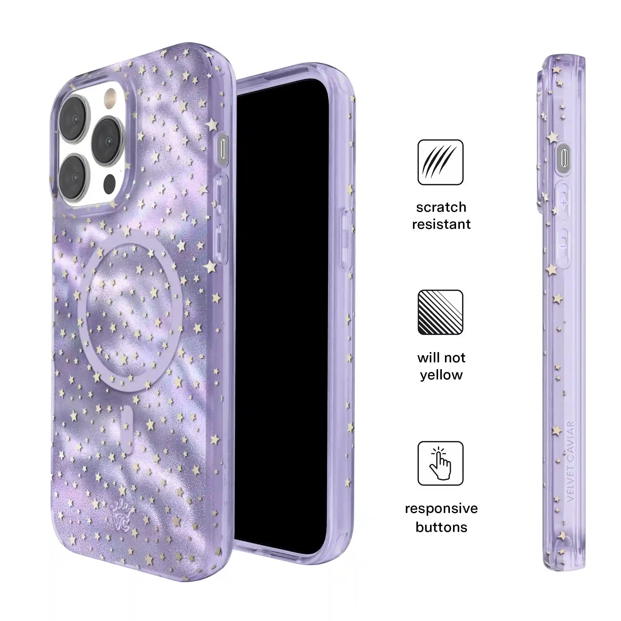 Lilac Celestial Stars iPhone Case