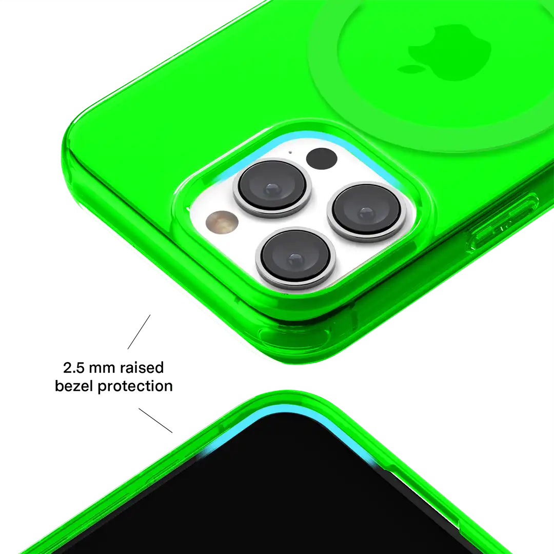 Neon Green Clear iPhone Case