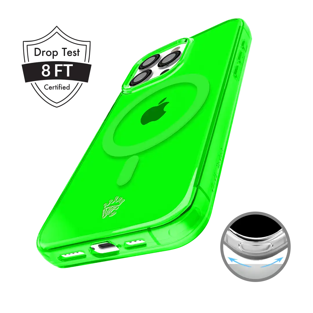 Neon Green Clear iPhone Case