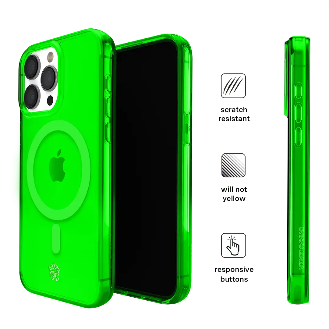 Neon Green Clear iPhone Case