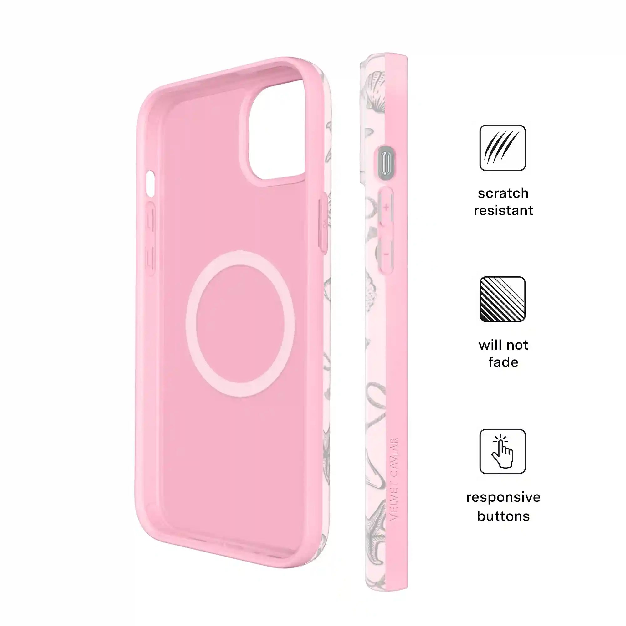 Pink Coastal Seashells iPhone Case