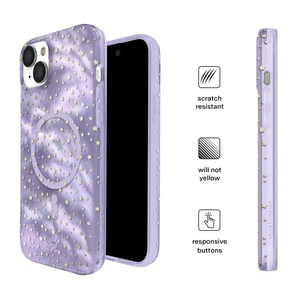Lilac Celestial Stars iPhone Case