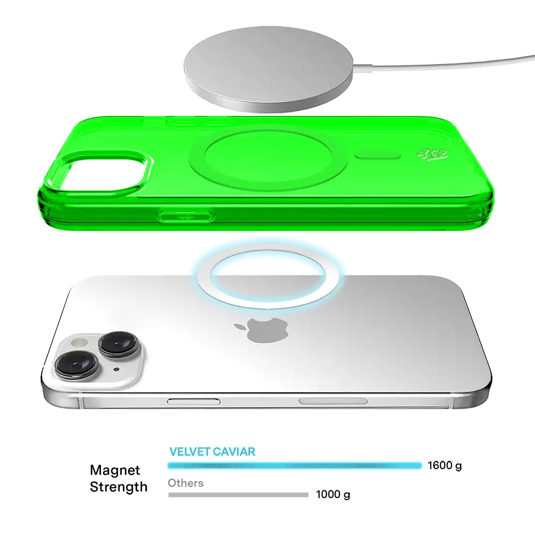 Neon Green Clear iPhone Case