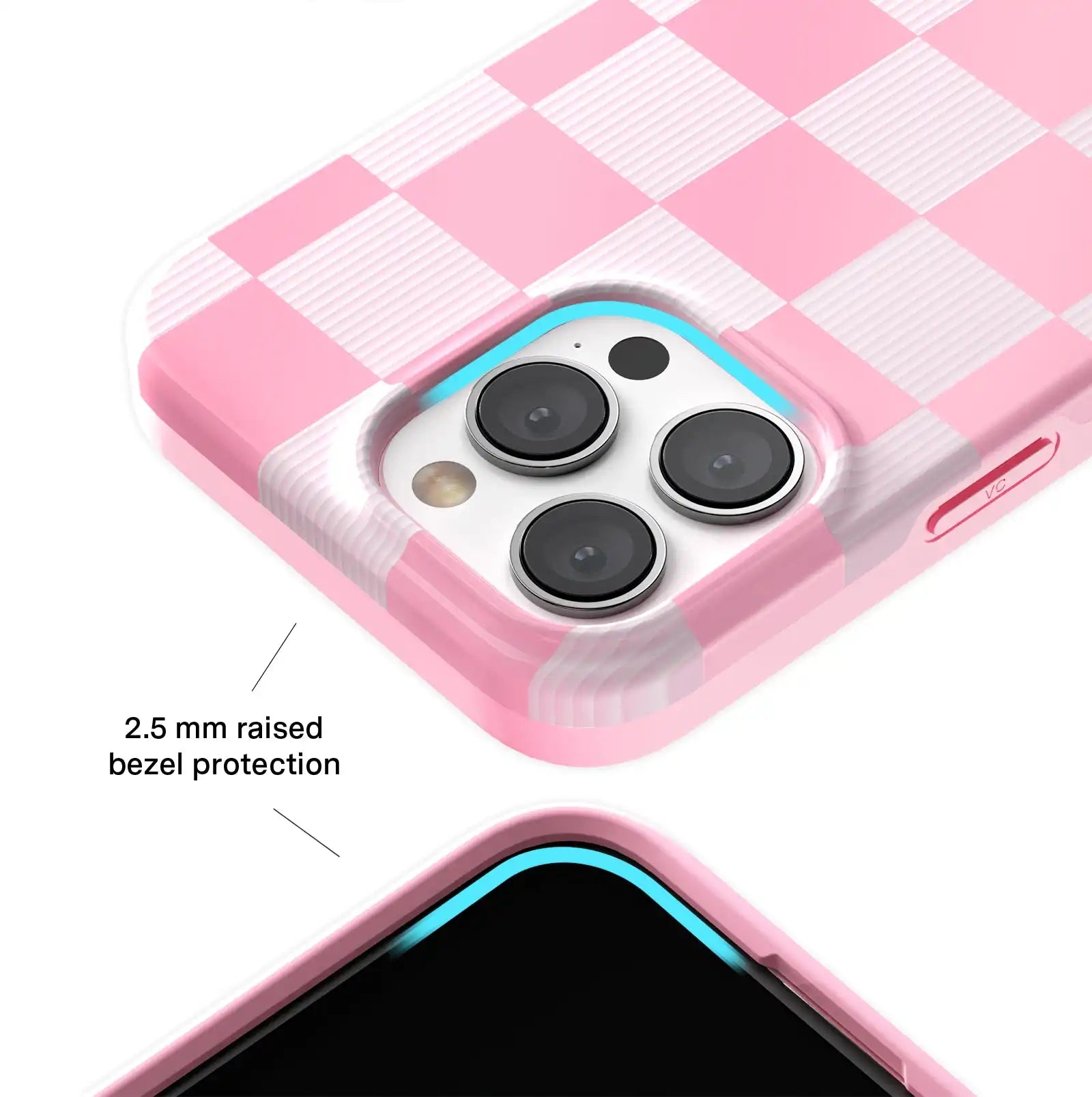 Pink Vibe Checkered iPhone Case