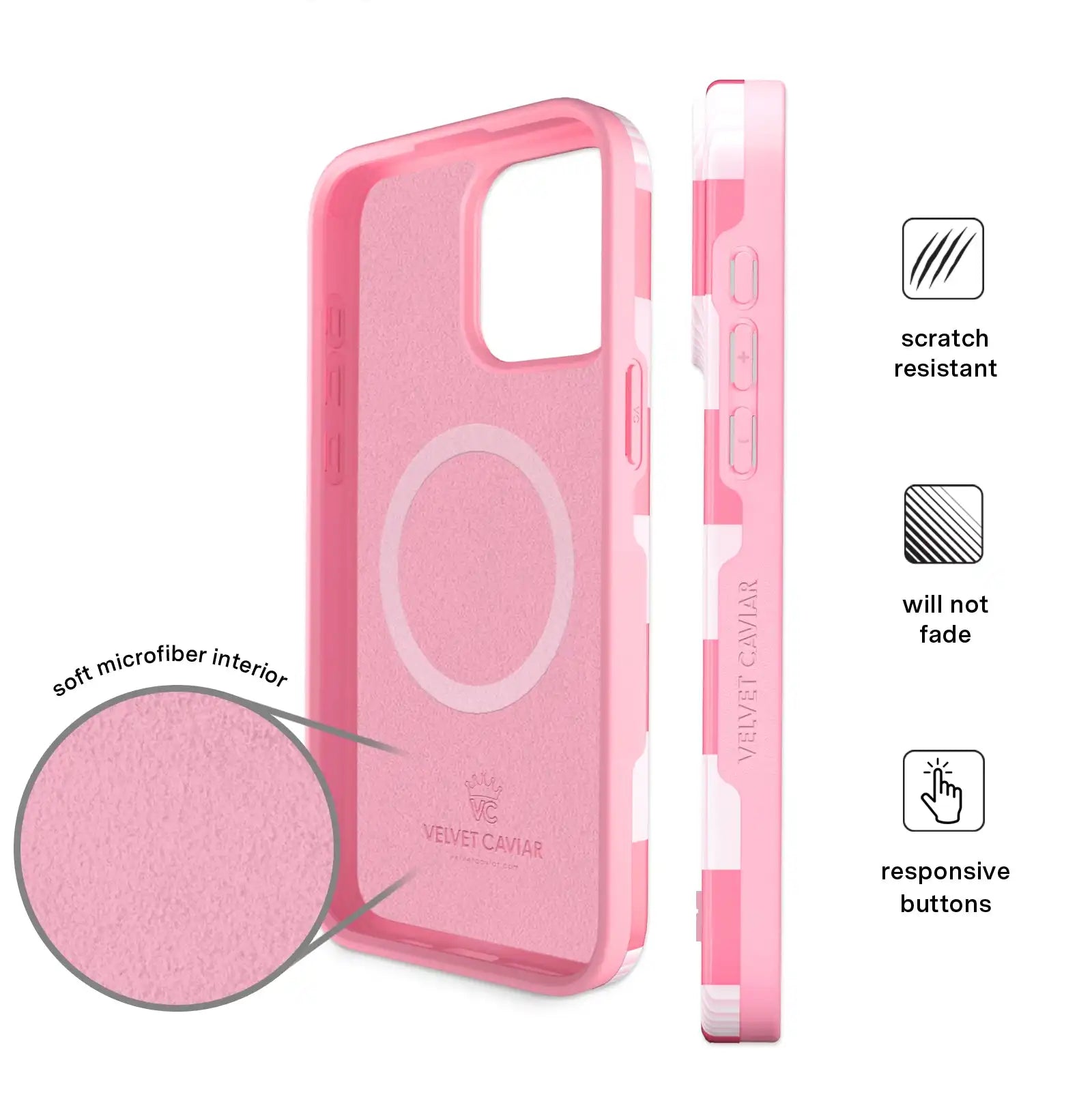 Pink Vibe Checkered iPhone Case