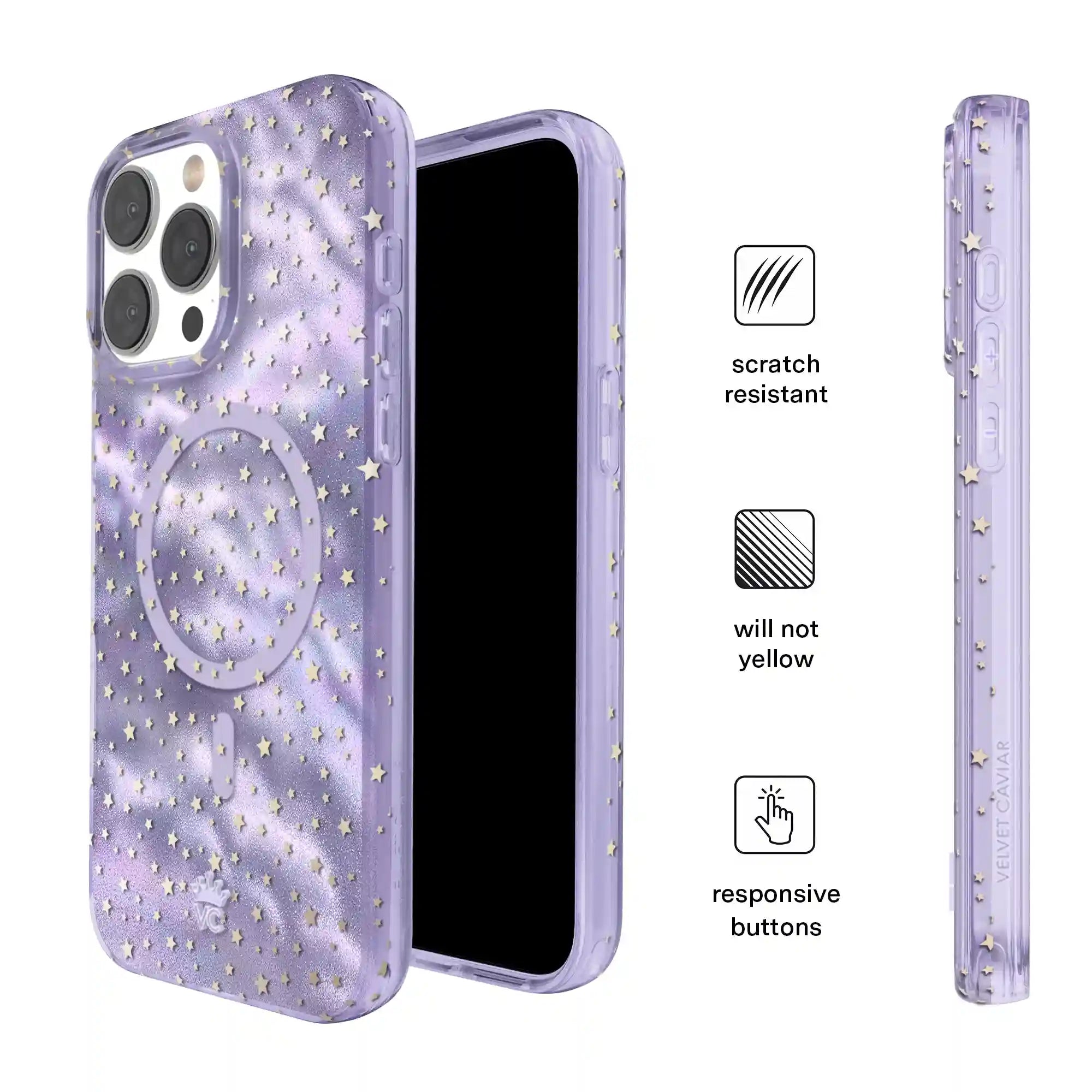 Lilac Celestial Stars iPhone Case