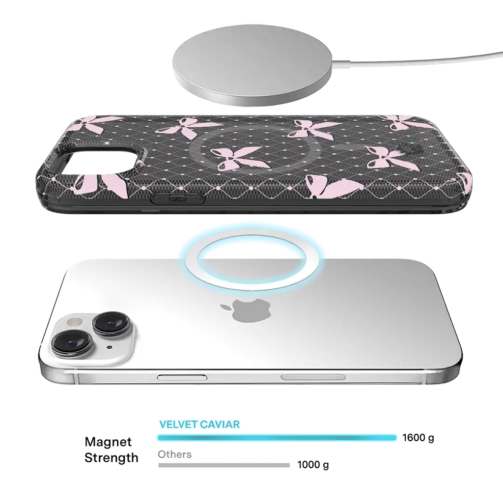 Lacy Pink Bows iPhone Case