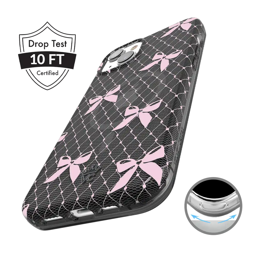 Lacy Pink Bows iPhone Case