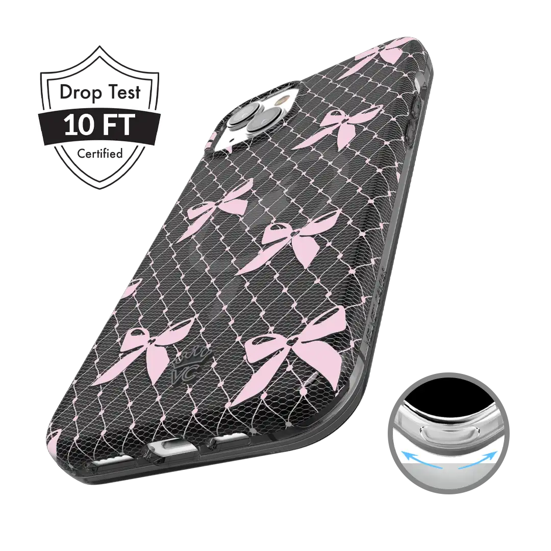 Lacy Pink Bows iPhone Case