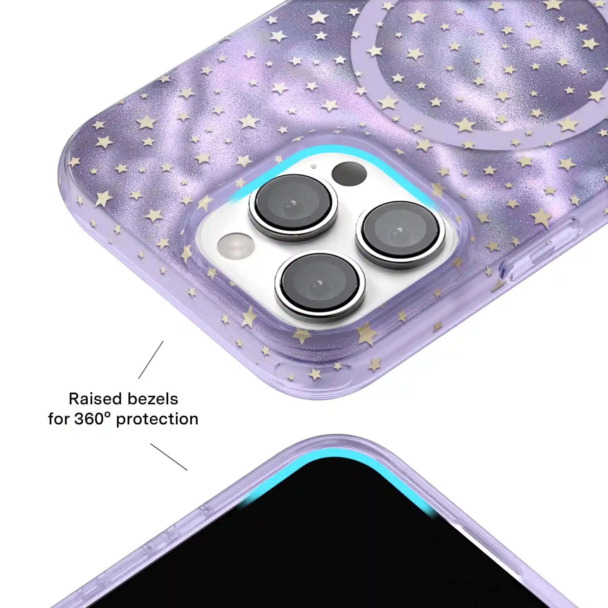 Lilac Celestial Stars iPhone Case
