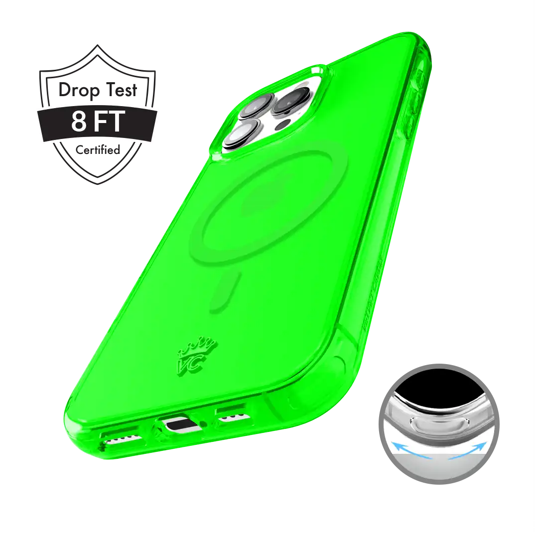 Neon Green Clear iPhone Case