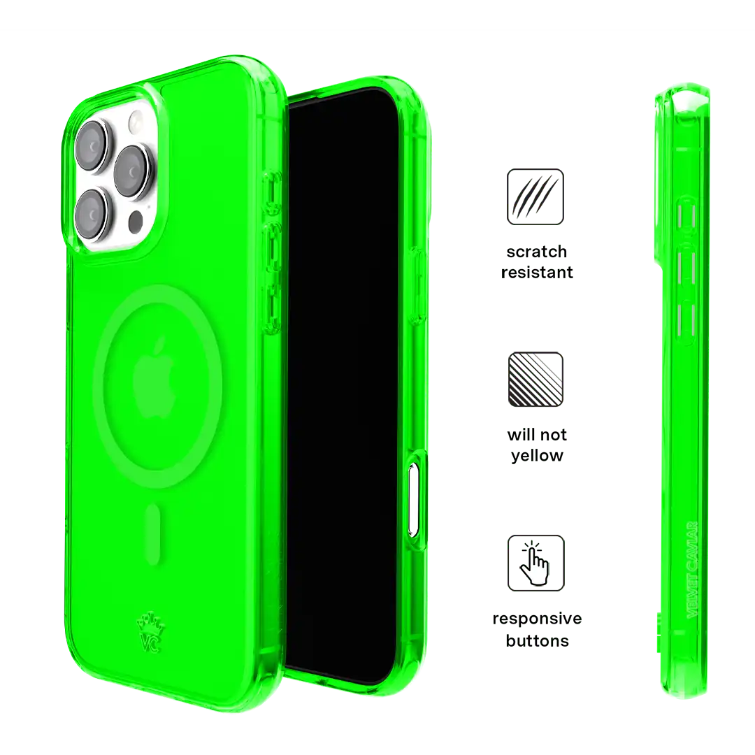 Neon Green Clear iPhone Case