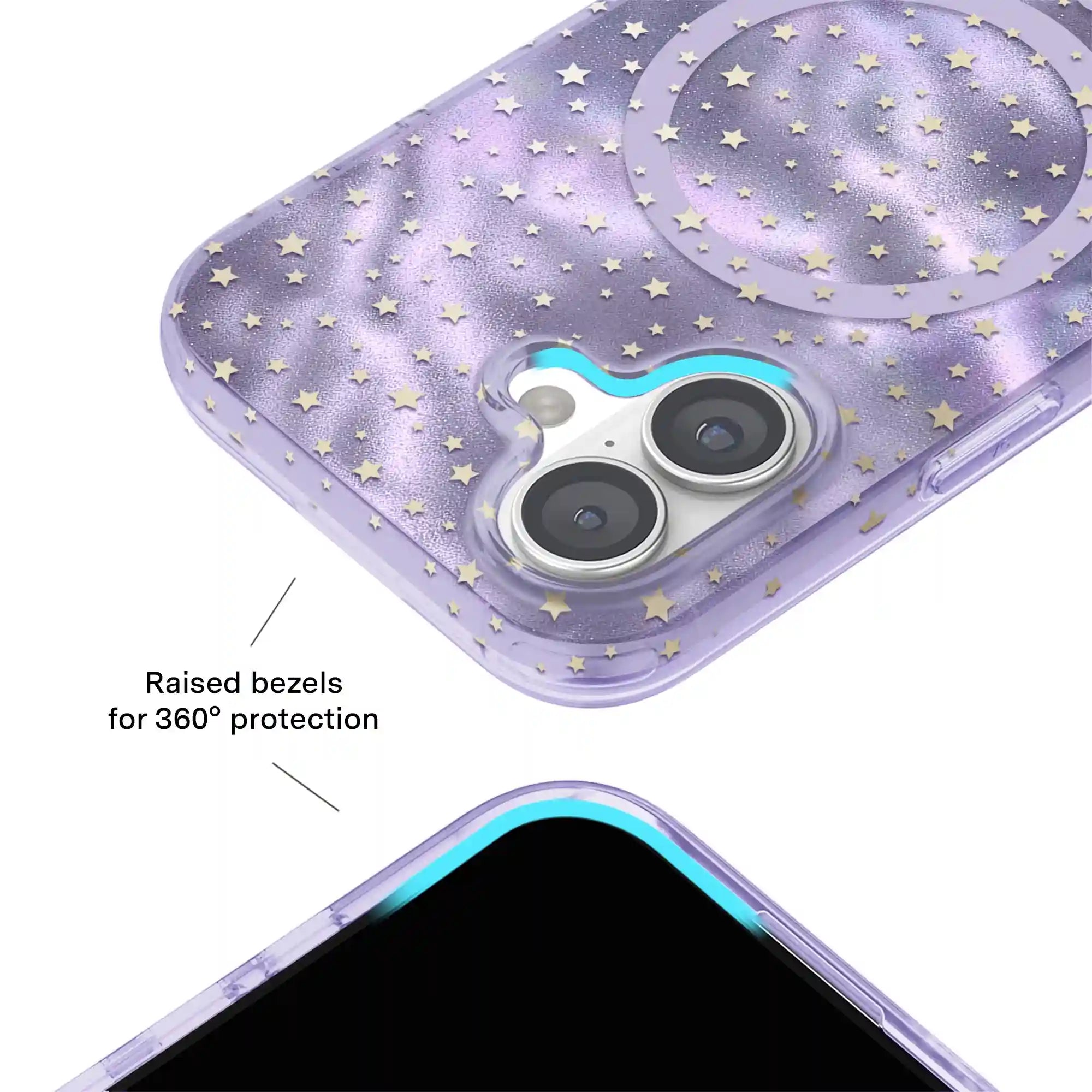 Lilac Celestial Stars iPhone Case