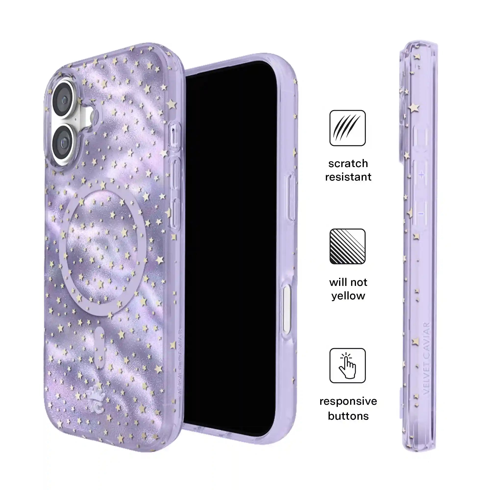 Lilac Celestial Stars iPhone Case