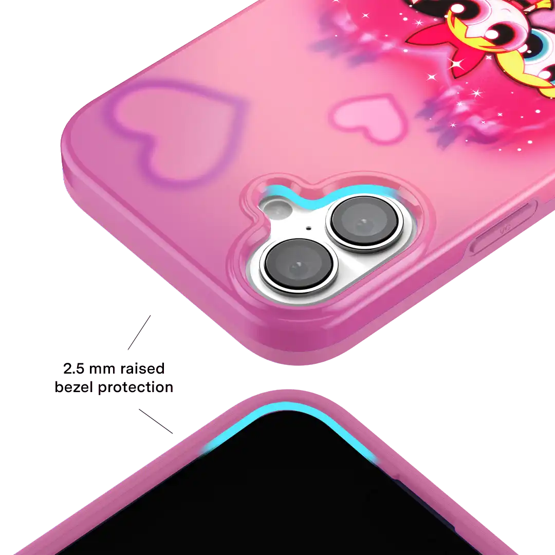 The Powerpuff Girls Airbrush Hearts iPhone Case