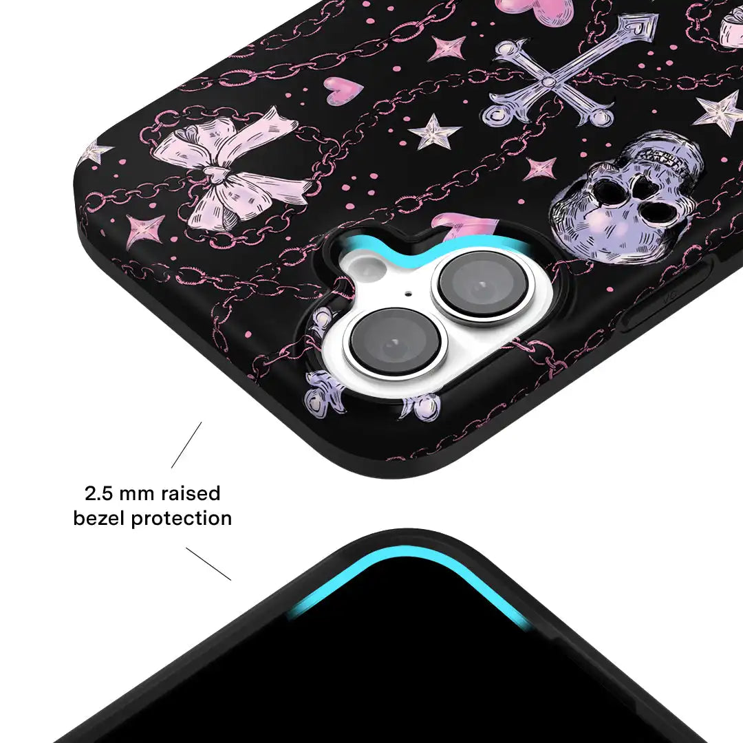 Pretty Punk Skulls iPhone Case
