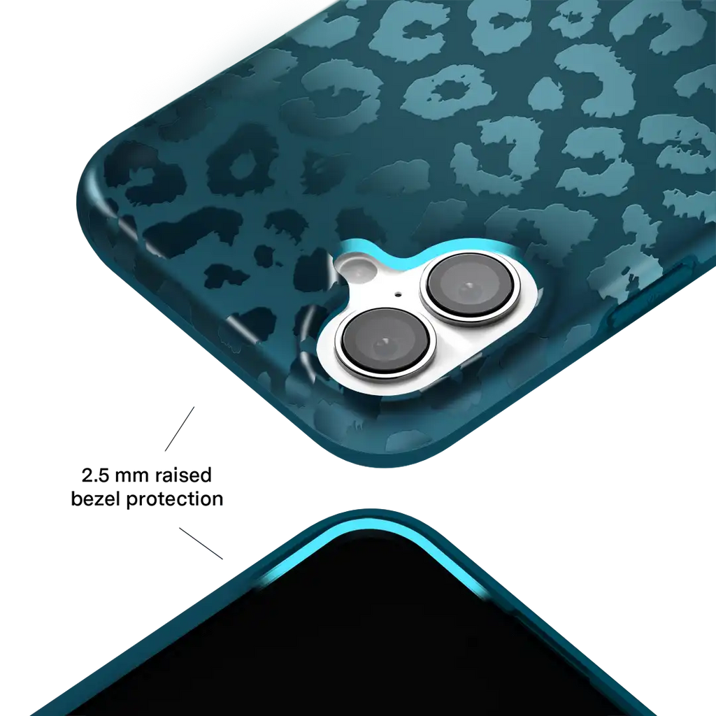 Metallic Navy Leopard iPhone Case