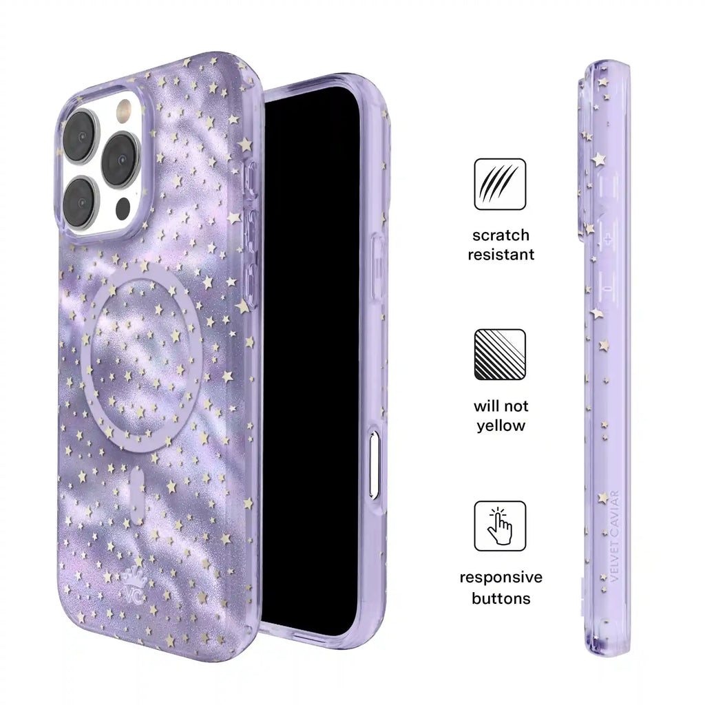 Lilac Celestial Stars iPhone Case