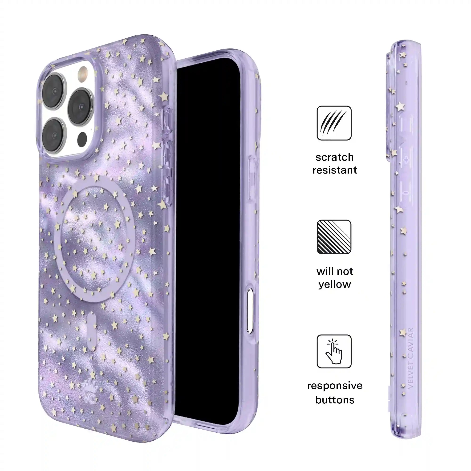 Lilac Celestial Stars iPhone Case