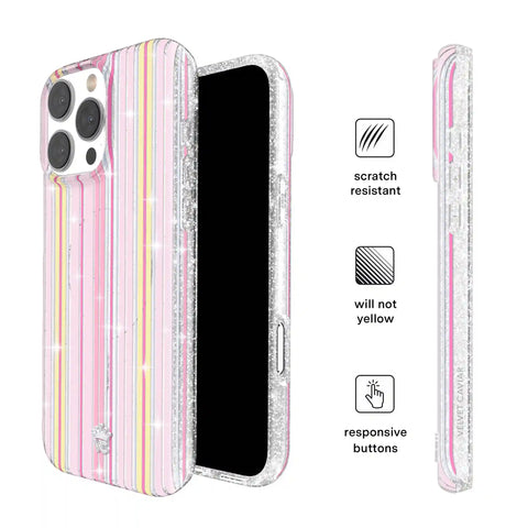 Sunkissed Stripes Glitter iPhone Case