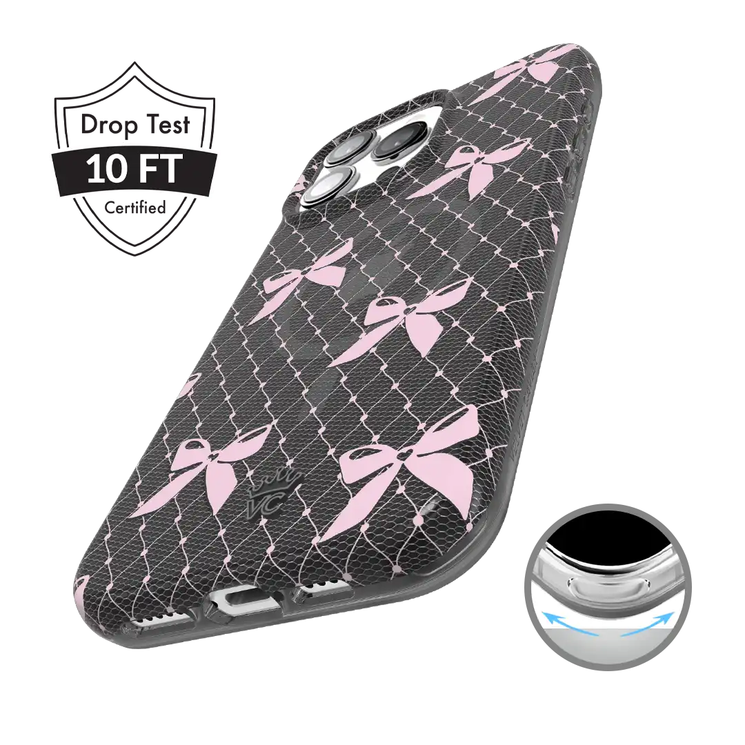 Lacy Pink Bows iPhone Case