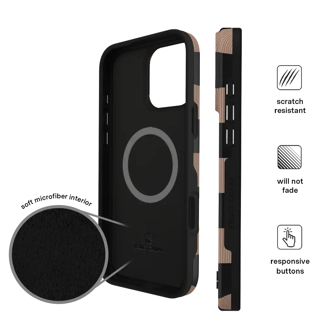 Mocha Vibe Checkered iPhone Case