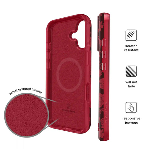Dark Cherry Floral iPhone Case