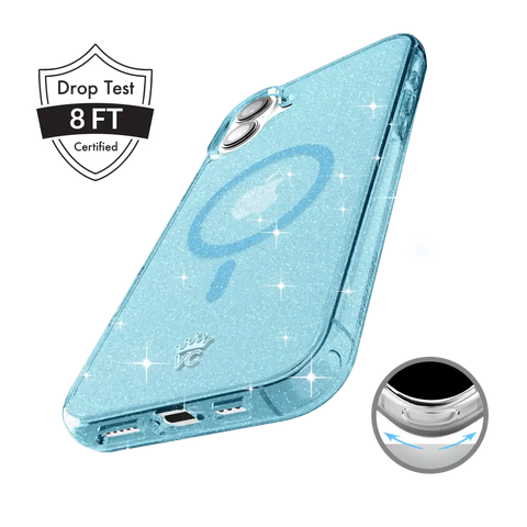 Blue Stardust Glitter iPhone Case