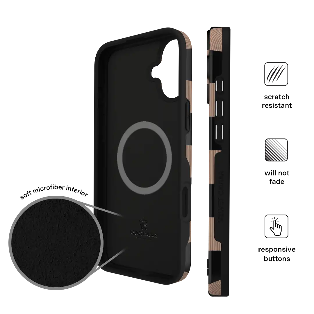 Mocha Vibe Checkered iPhone Case