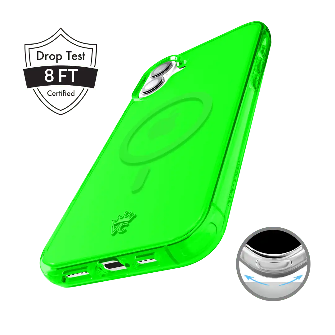 Neon Green Clear iPhone Case