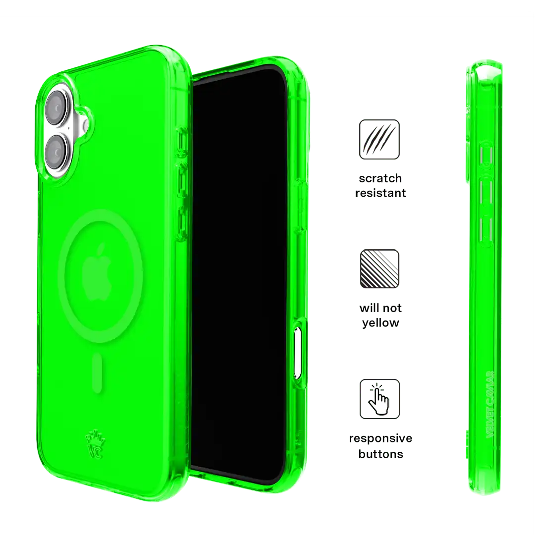 Neon Green Clear iPhone Case
