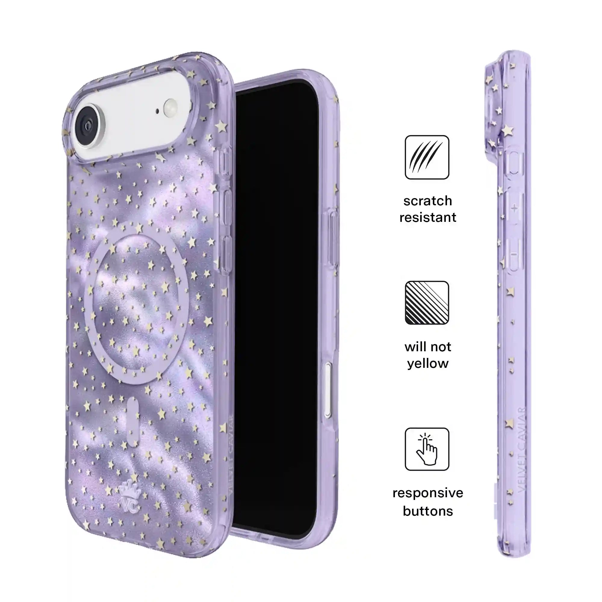 Lilac Celestial Stars iPhone Case