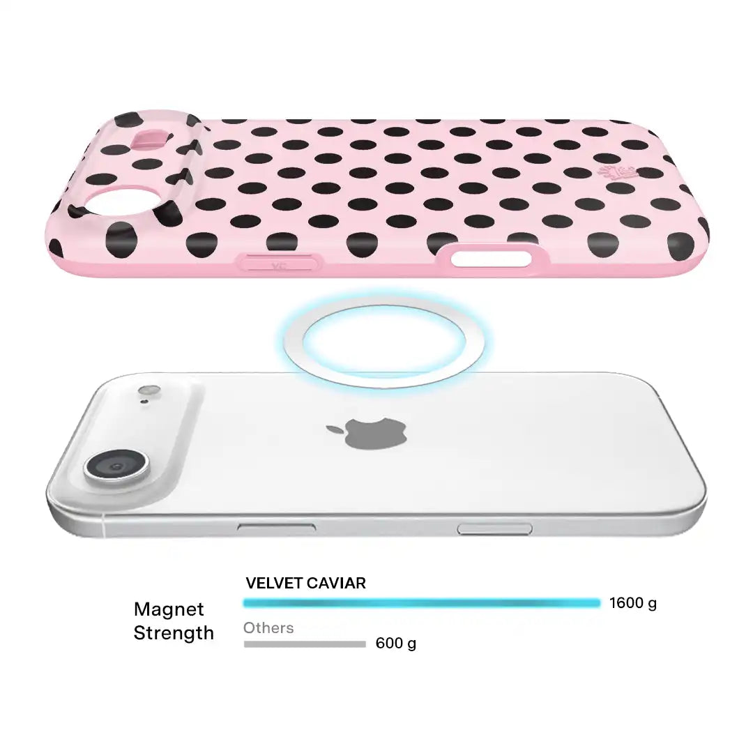 Princess Pink Polka Dot iPhone Case