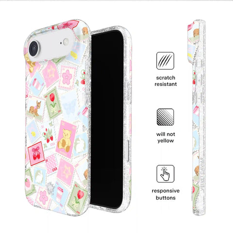 Spring Whimsy Stamps Glitter iPhone Case