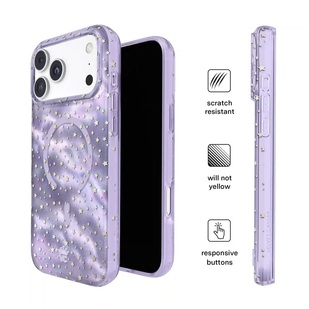 Lilac Celestial Stars iPhone Case