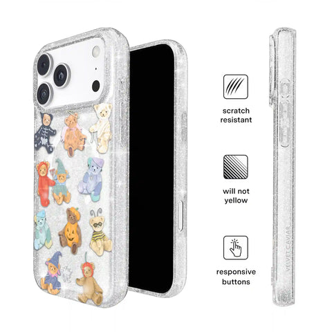 Teddy Scare Glitter iPhone Case