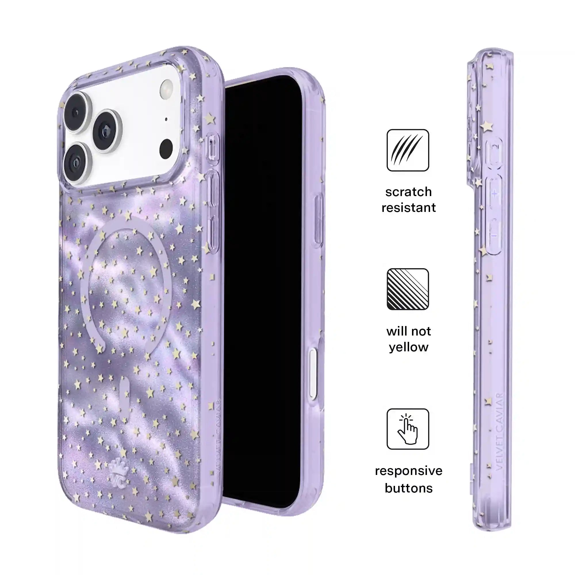 Lilac Celestial Stars iPhone Case