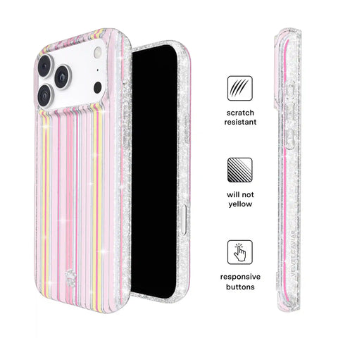Sunkissed Stripes Glitter iPhone Case