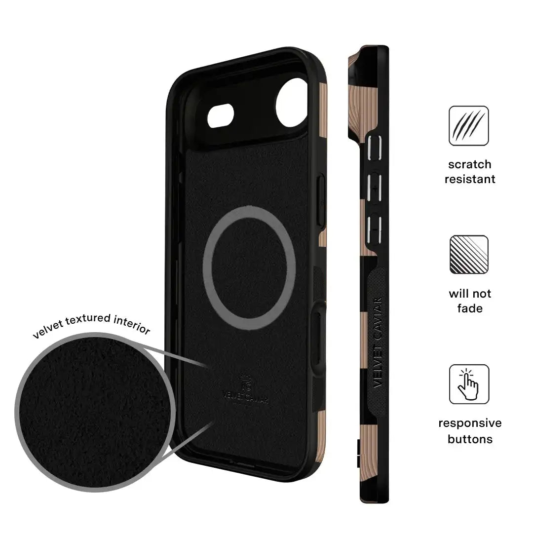 Mocha Vibe Checkered iPhone Case