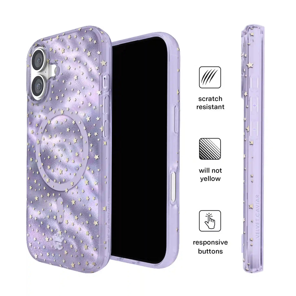 Lilac Celestial Stars iPhone Case