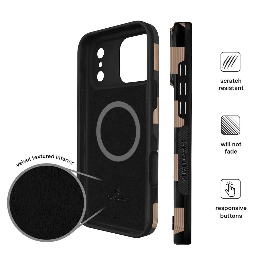 Mocha Vibe Checkered iPhone Case